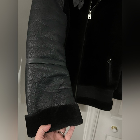 Missguided Faux Fur Black Jacket size 12 - Picture 3 of 5